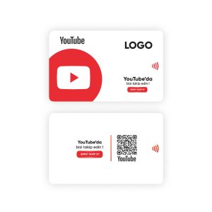 YouTube Abone Kartı / YouTube İzlenme Kartı (NFC / QR)